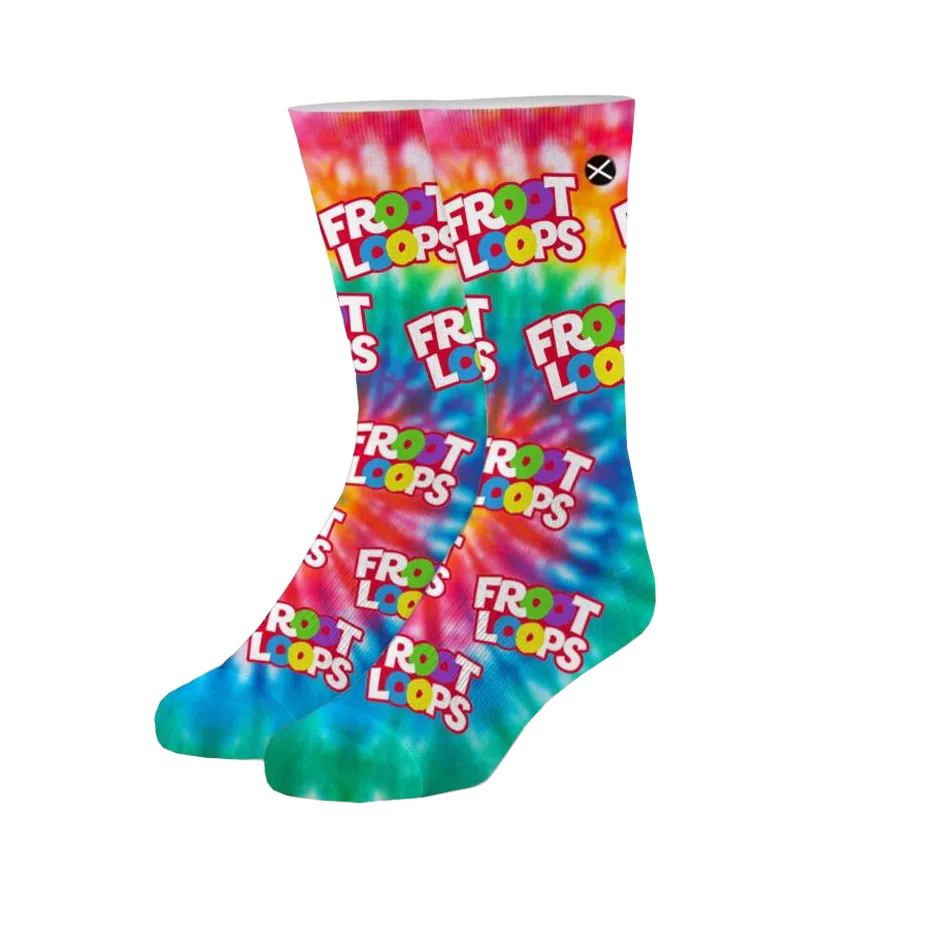 Froot Loops Tie Dye Crew - Fit's Men's 8-12 / Women's 9.5-13.5