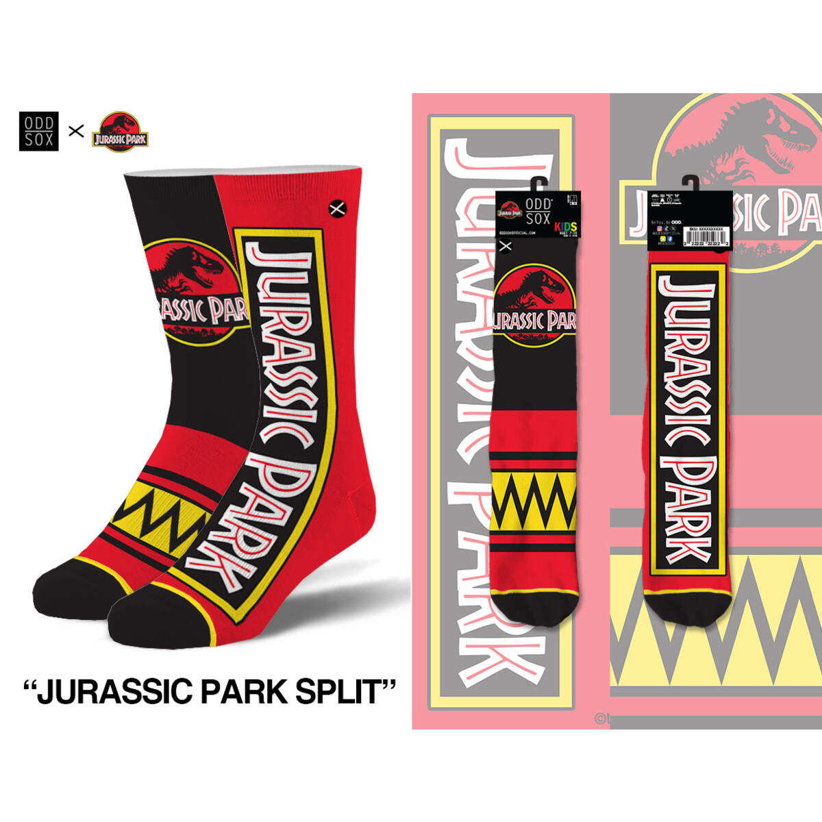 Jurassic Park Split - Fit's Youth Age 7-10
