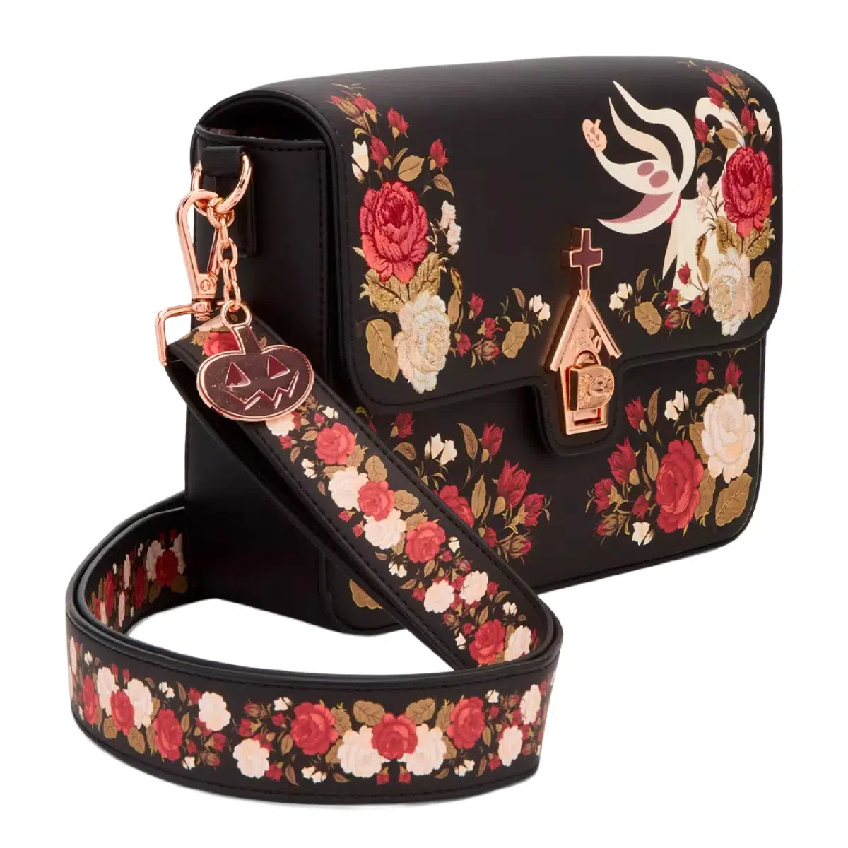 Loungefly Disney The Nightmare Before Christmas Foral Zero Crossbody Bag