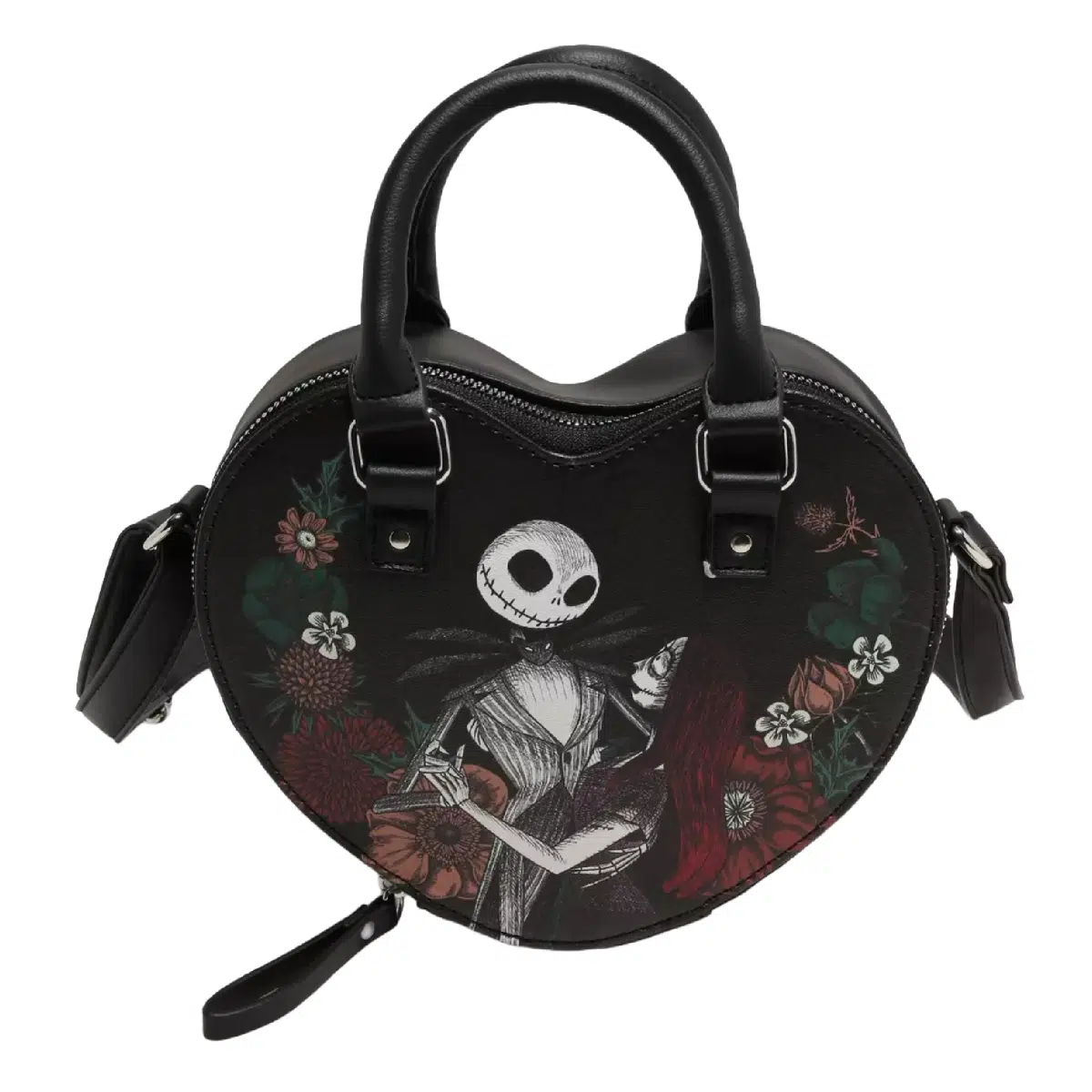 Her Universe The Nightmare Before Christmas Jack & Sally Hear Figural Crossbody Bag