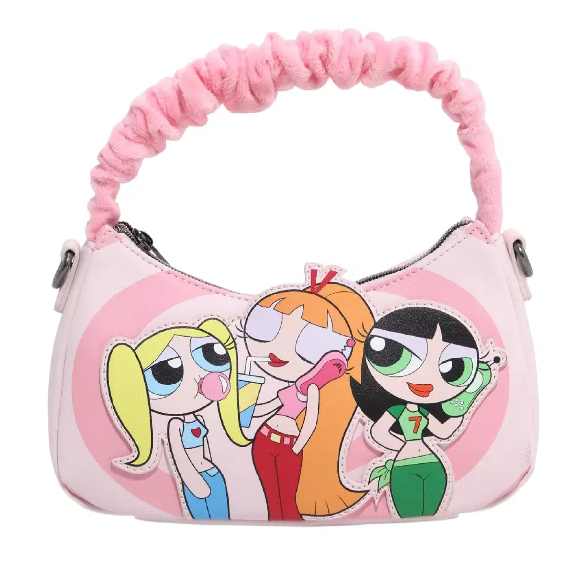 Loungefly The Powerpuff Girls Fuzzy Handle Crossbody Bag