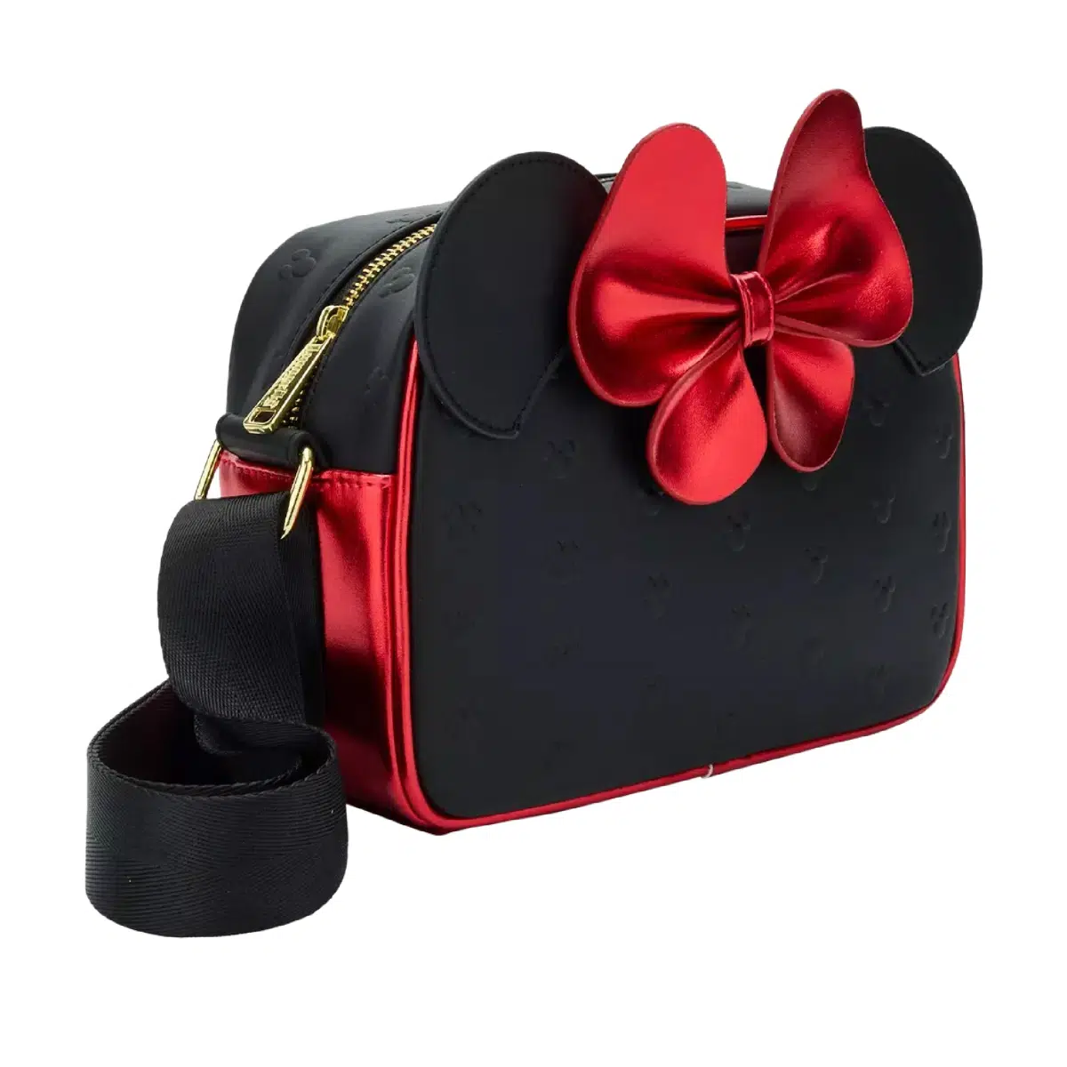 Loungefly Disney Minnie Mouse Metallic Red Bow Ears Crossbody Bag