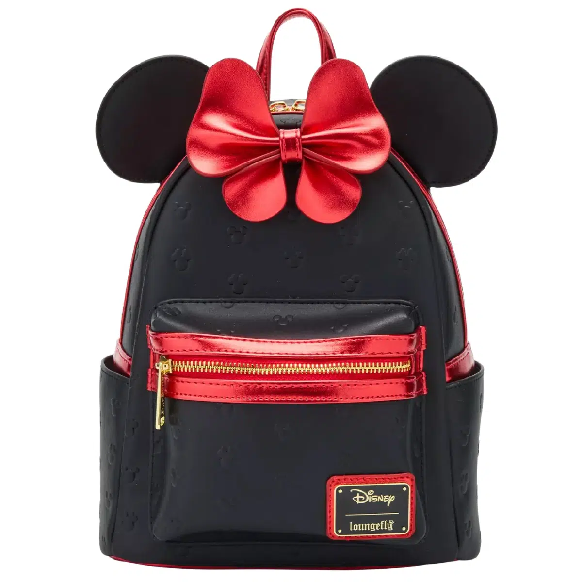 Loungefly Disney Minnie Mouse Metallic Red Bow Ears Mini Backpack