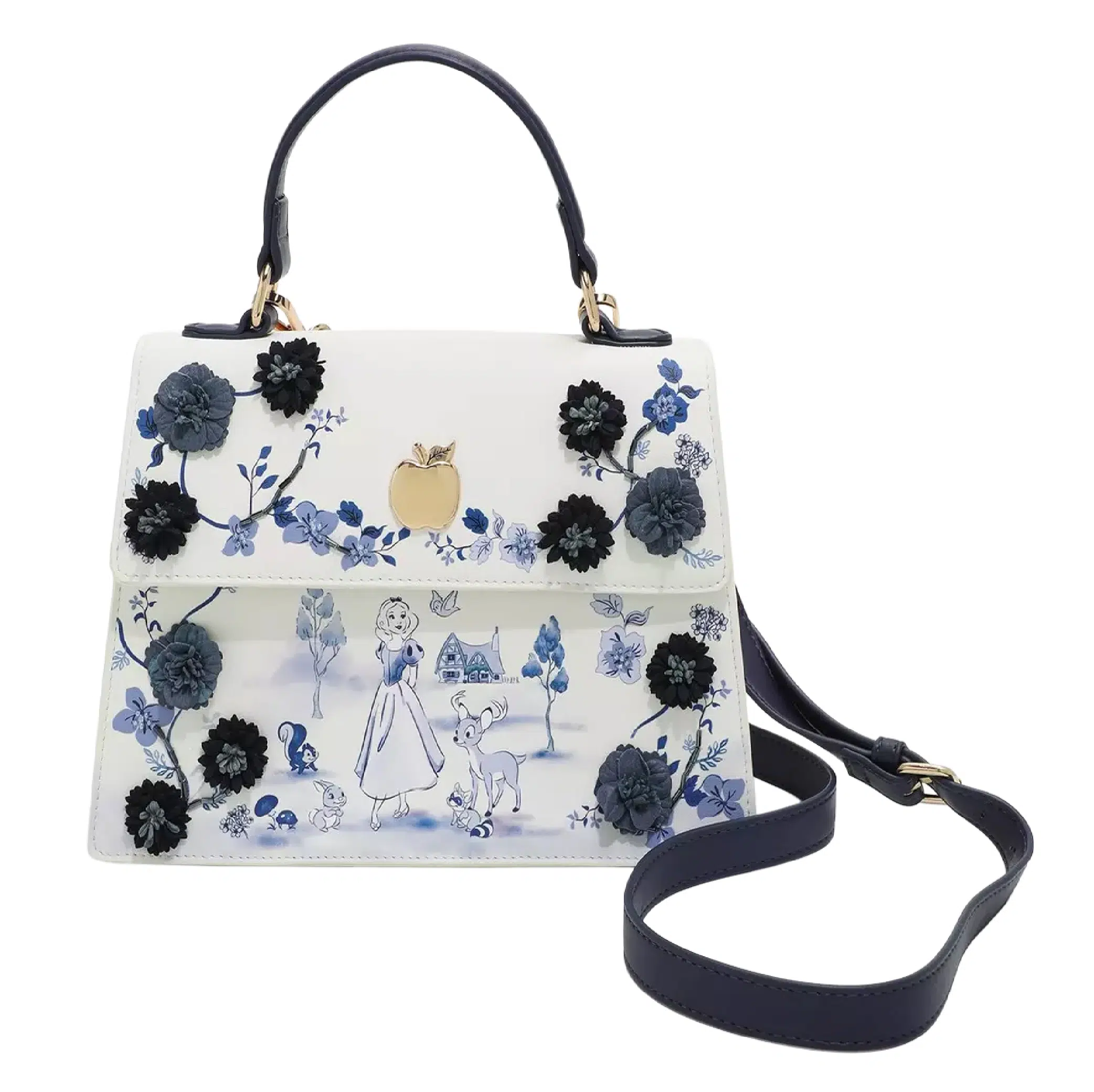 Disney Snow White and the Seven Dwarfs Tonal Floral Handbag