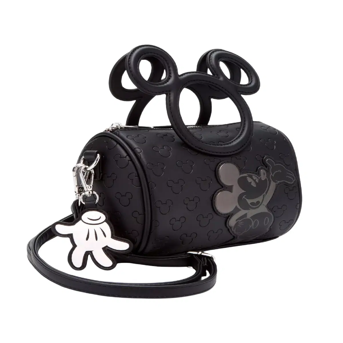 Loungefly Disney Mickey Mouse Embossed Silhouettes Crossbody Bag with Charm