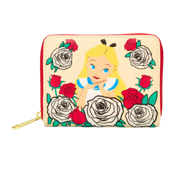 Loungefly Disney Alice in Wonderland Color Changing Roses Zip Wallet