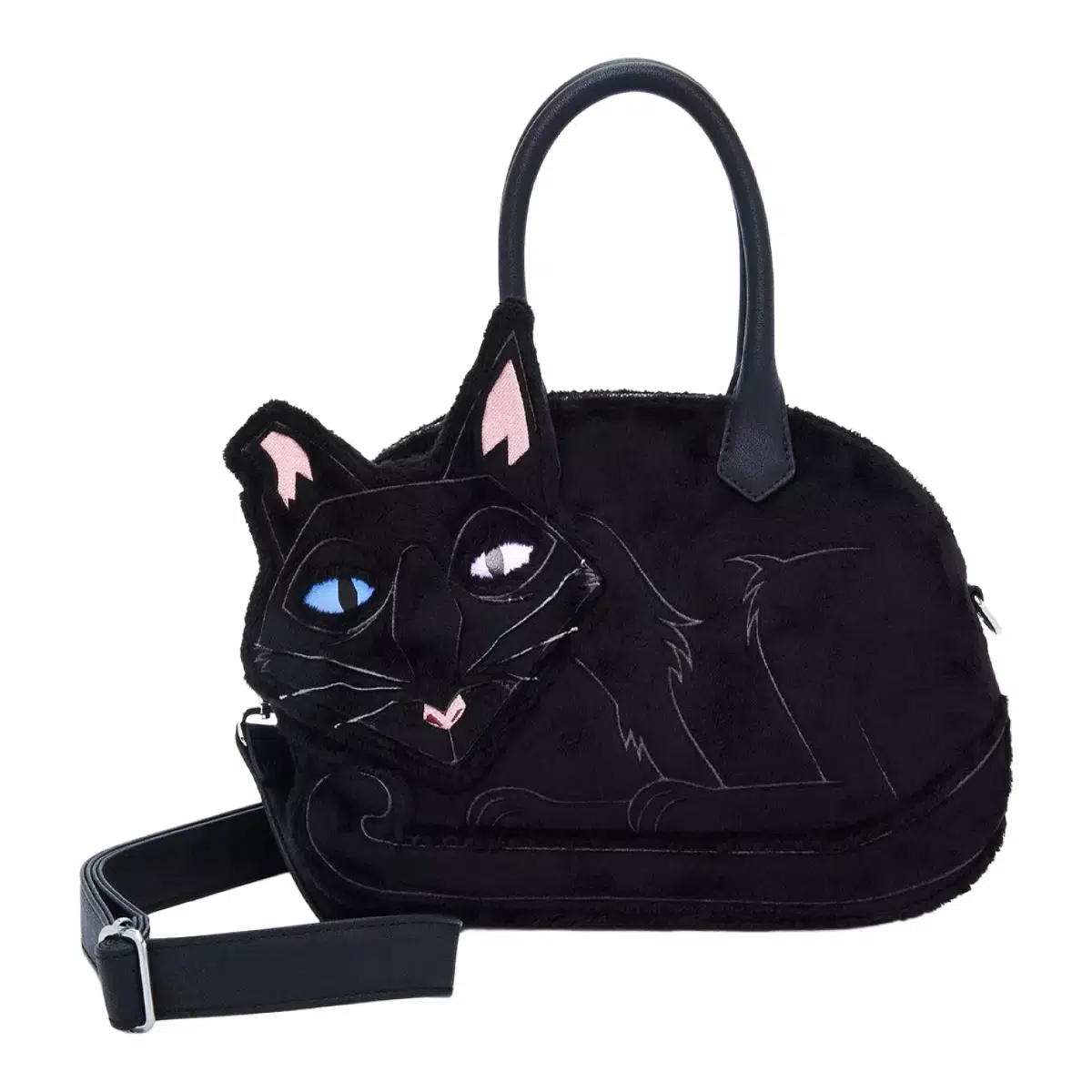 Loungefly Coraline Cat Fuzzy Figural Satchel Bag