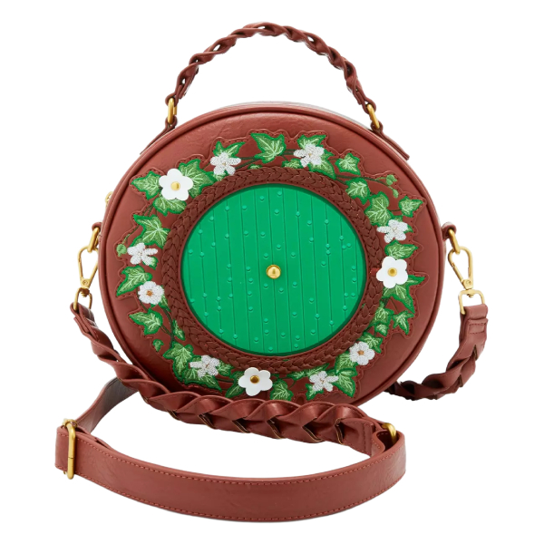 Loungefly The Lord of the Rings Floral Hobbit Door Figural Crossbody Bag