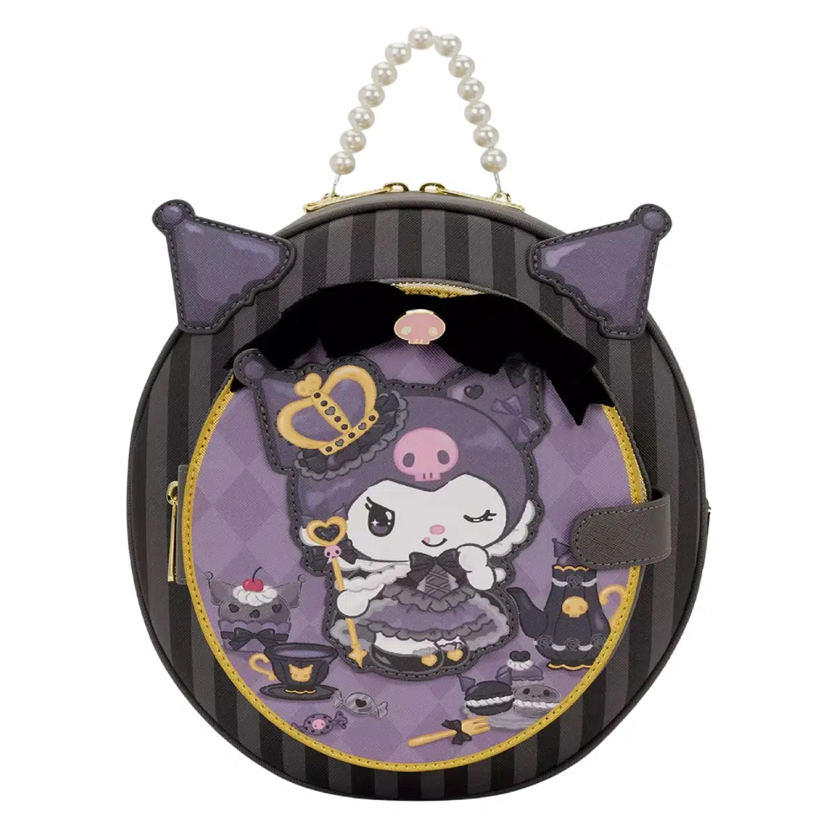 Loungefly Sanrio Kuromi 20th Anniversary Cameo Mini Backpack