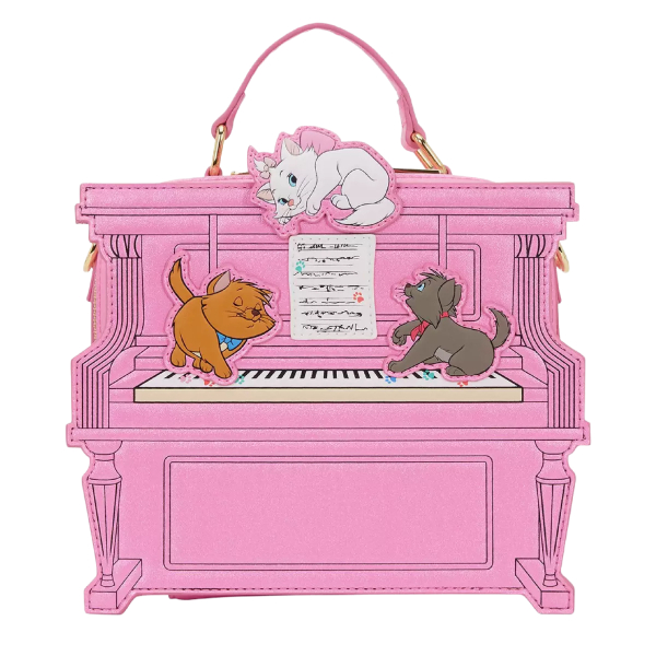 Loungefly Disney The Aristocats Kittens Figural Piano Crossbody Bag