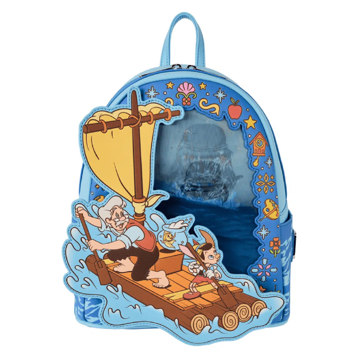 Loungefly Pinocchio Exclusive Raft Monstro Lenticular Mini Backpack