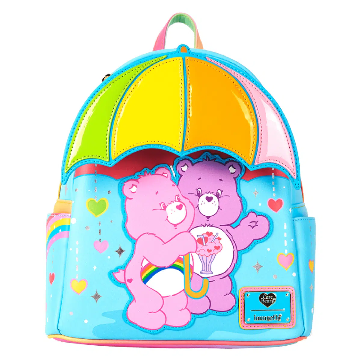 Loungefly Care Bears Cheer Bear & Share Bear Rainbow Umbrella Mini Backpack