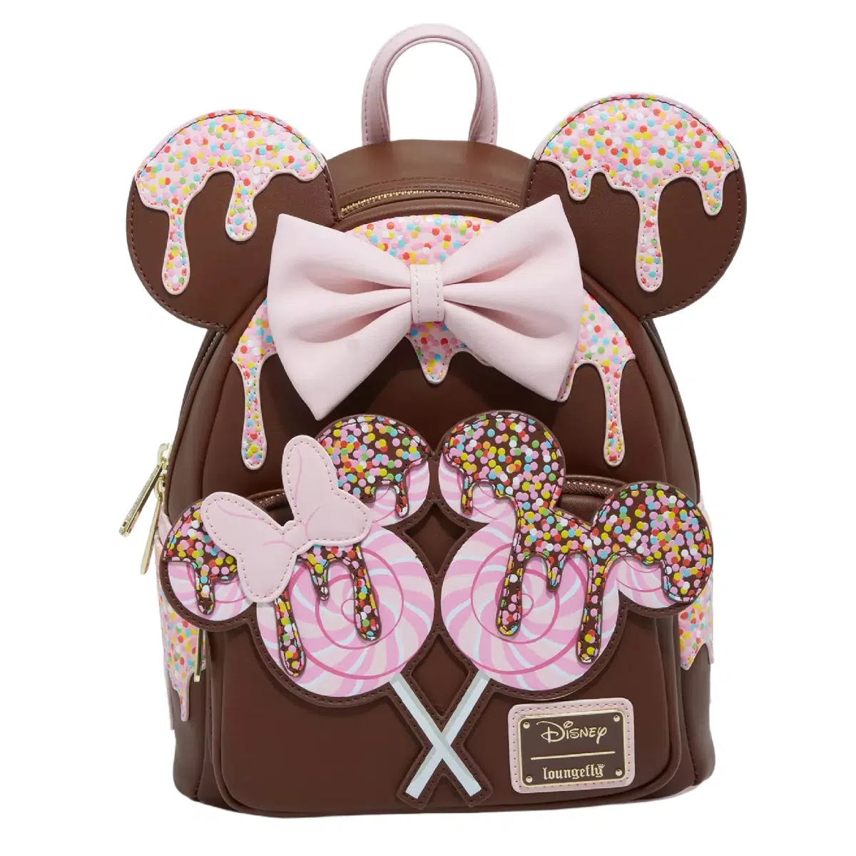 Loungefly Disney Minnie Mouse Chocolate Lollipop Ears Mini Backpack