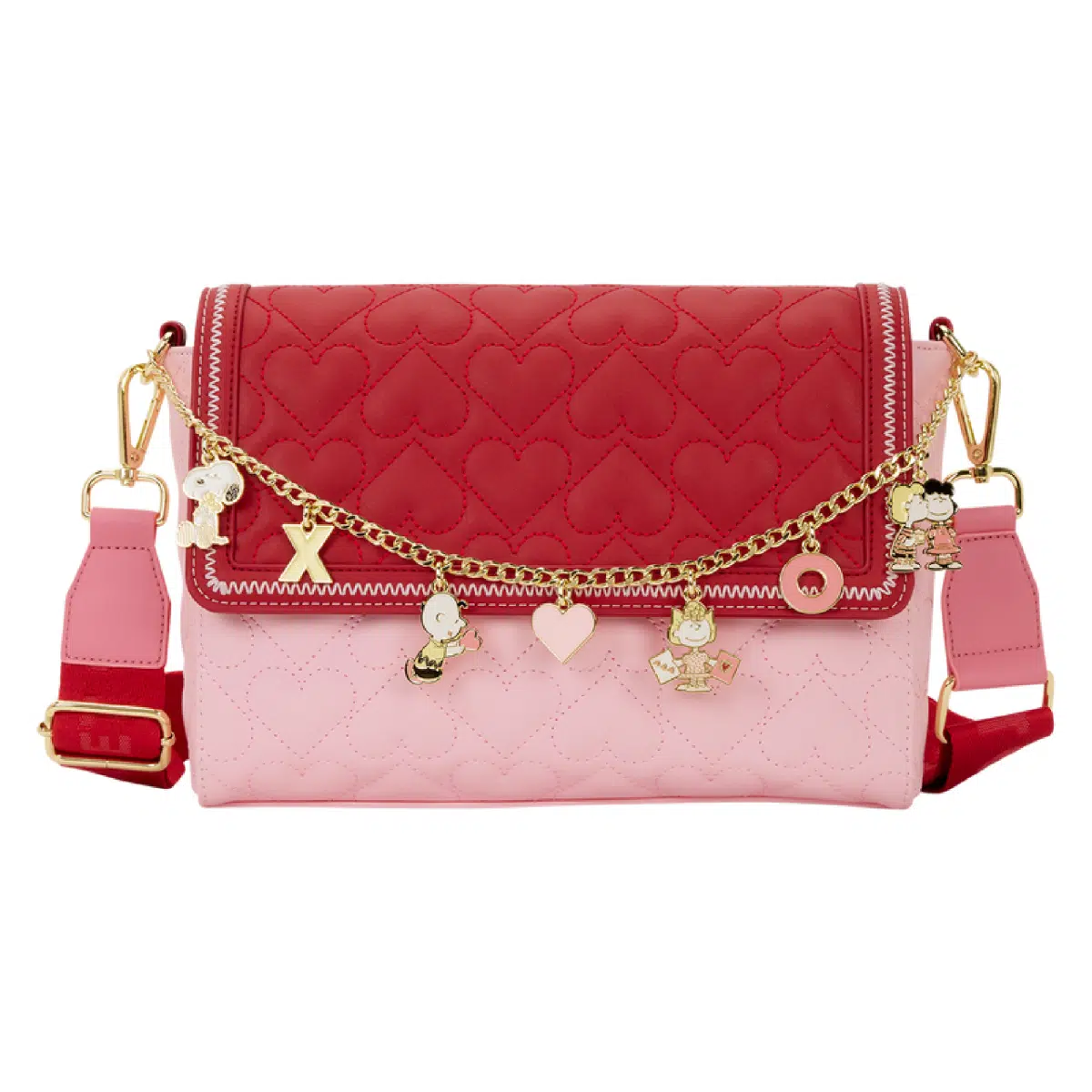 Loungefly Peanuts Snoopy Valentine's Day Charm Crossbody Bag