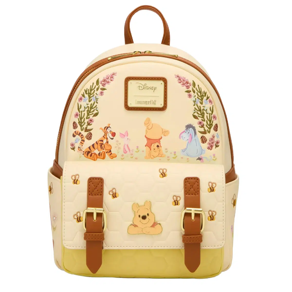 Loungefly Disney Winnie The Pooh Floral Pooh Bear & Friends Mini Backpack