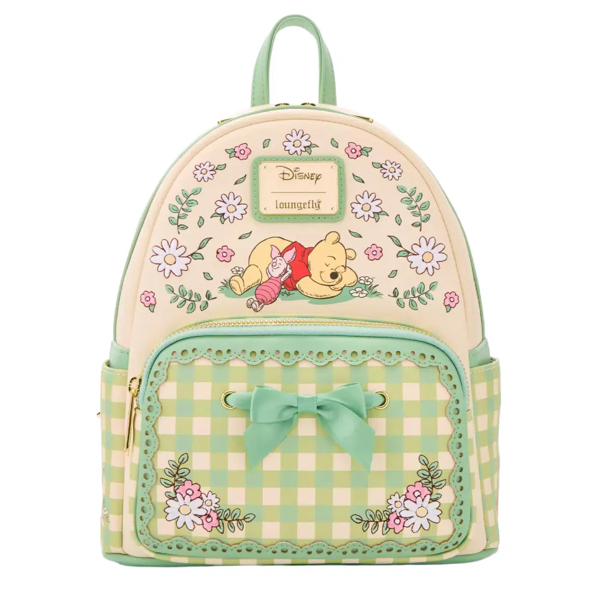 Loungefly Disney Winnie the Pooh Floral Gingham Mini Backpack