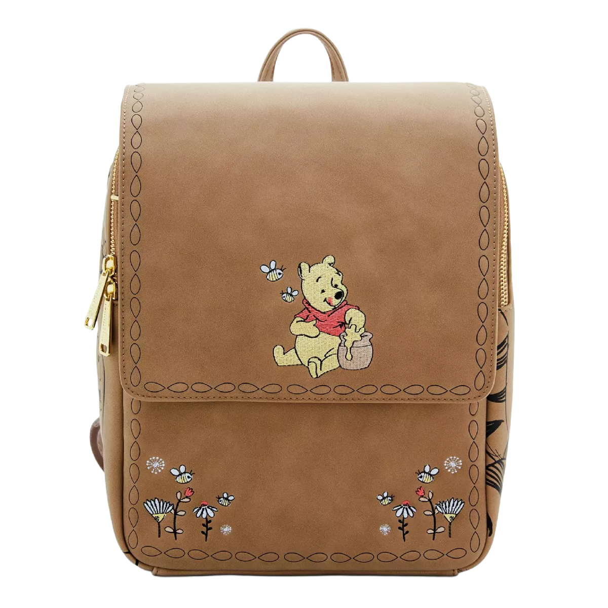 Loungefly Disney Winnie the Pooh Floral Brown Backpack