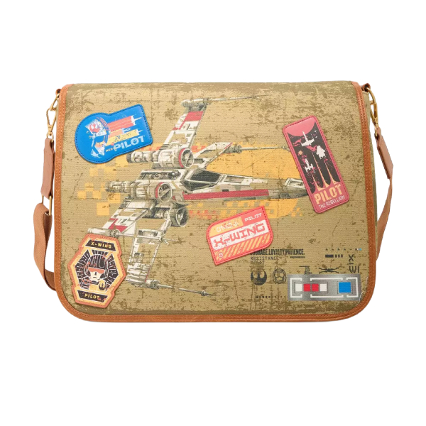 Loungefly Disney Star Wars X-Wing Ships Messenger Bag