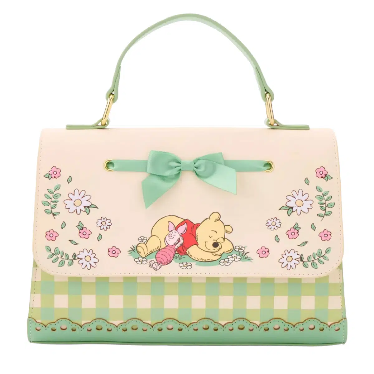 Loungefly Disney Winnie the Pooh Floral Gingham Handbag