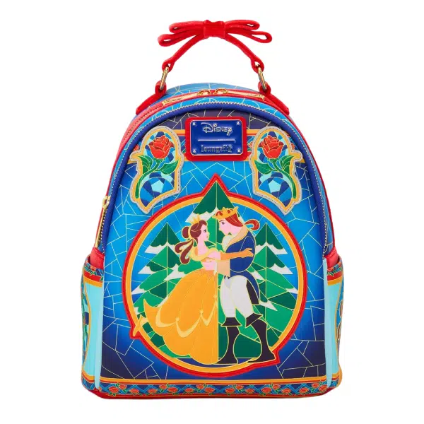 Loungefly Disney Beauty and the Beast Stained Glass Mini Backpack