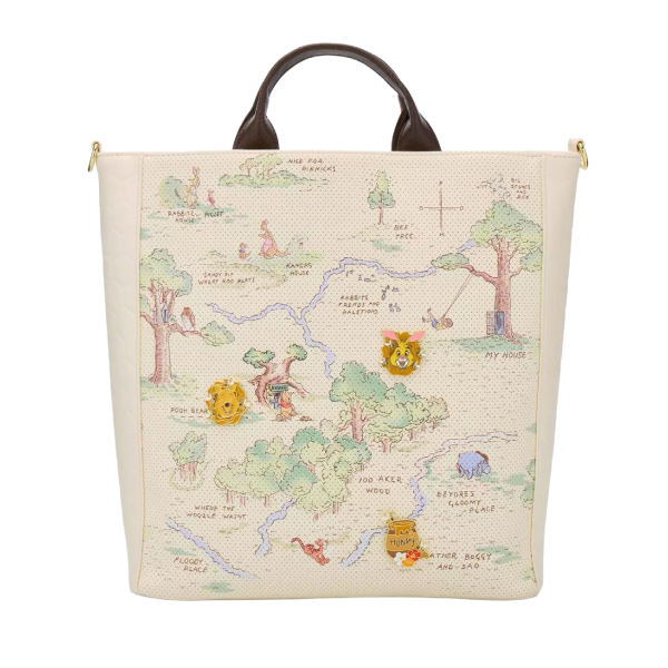 Loungefly Disney Winnie The Pooh Map Pin Collector Tote Bag