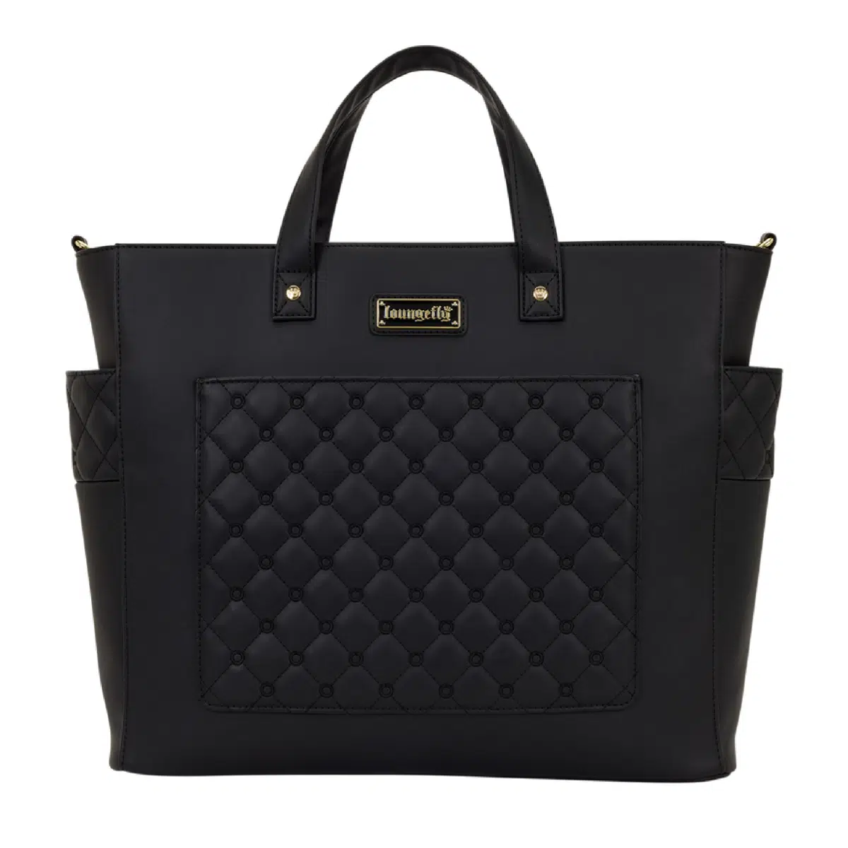 Loungefly The Mo Black Convertible Backpack & Tote Crossbody Pin Trader Bag