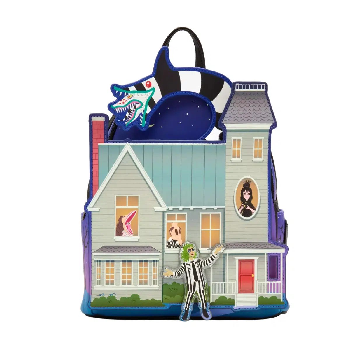 Loungefly Beetlejuice Maitland House Glow-In-The-Dark Mini Backpack
