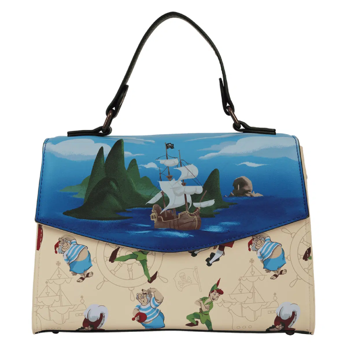 Loungefly Peter Pan Exclusive Captain Hook Pirate Ship Crossbody Bag
