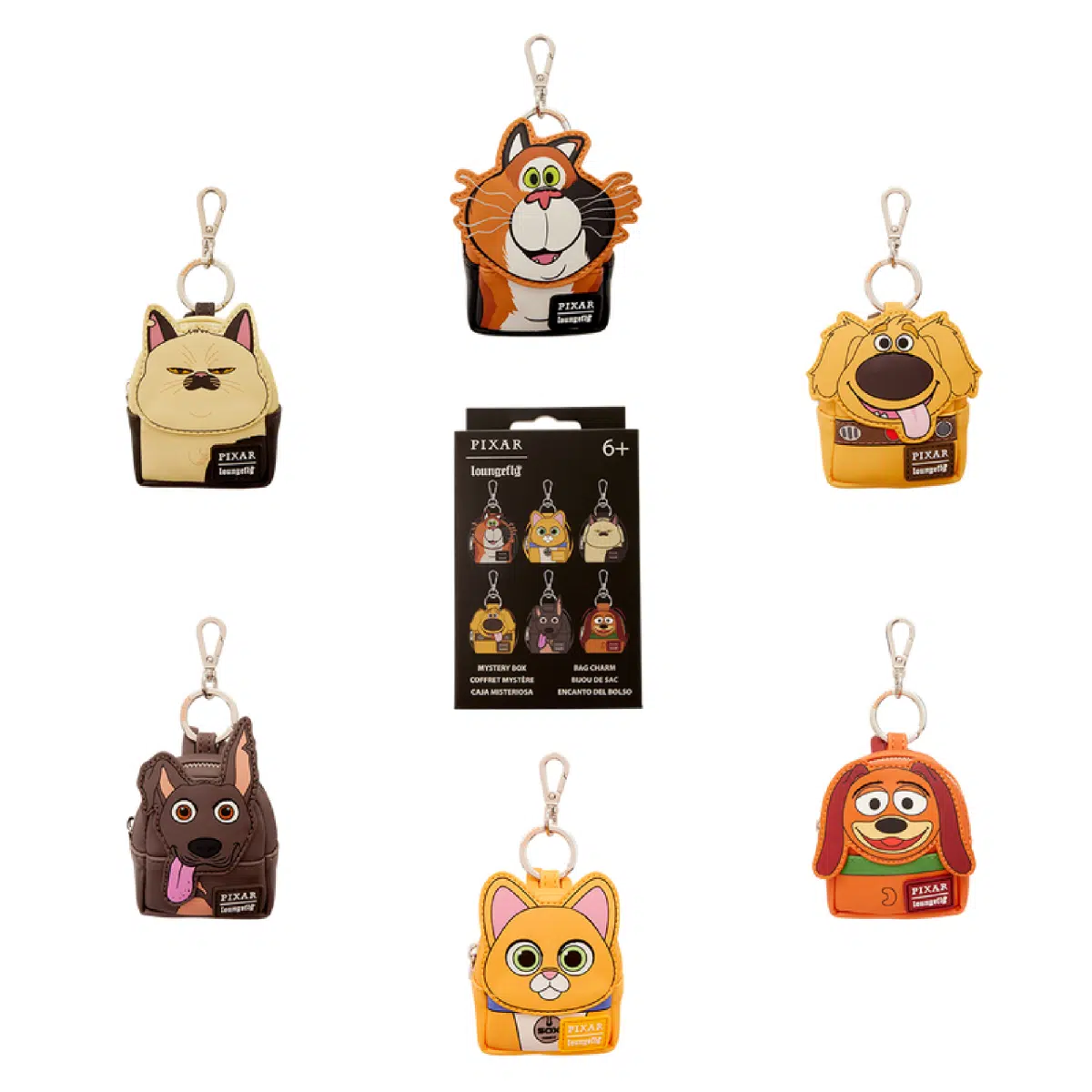 Loungefly Pixar Dogs & Cats Cosplay Mystery Mini Backpack Keychain Charm (1 Random Charm Per Box)