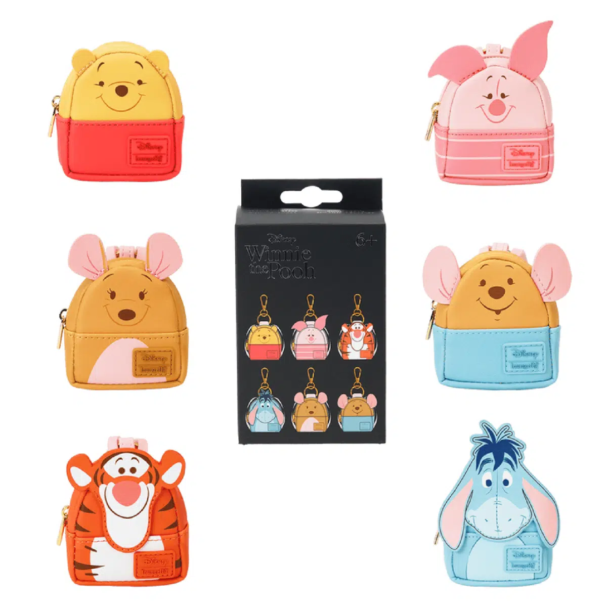 Loungefly Winnie The Pooh & Friends Cosplay Mystery Mini Backpack Keychain Charm (1 Random Charm Per Box)