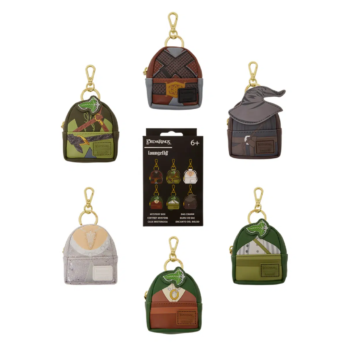 Loungefly The Lord of the Rings Cosplay Mystery Mini Backpack Keychain Charm (1 Random Charm Per Box)