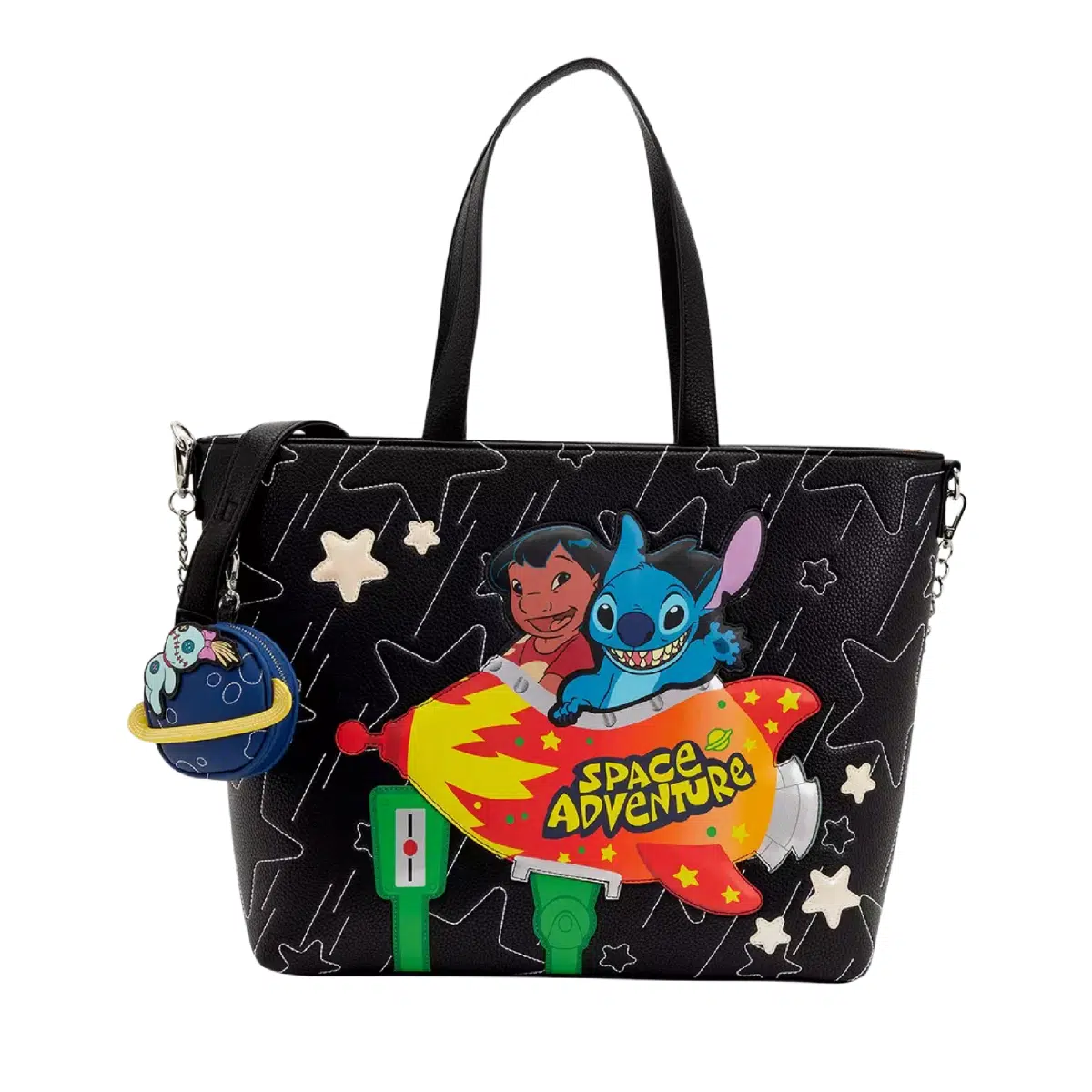 Loungefly Disney Lilo & Stitch Space Adventure Ride Stars Crossbody Tote Bag
