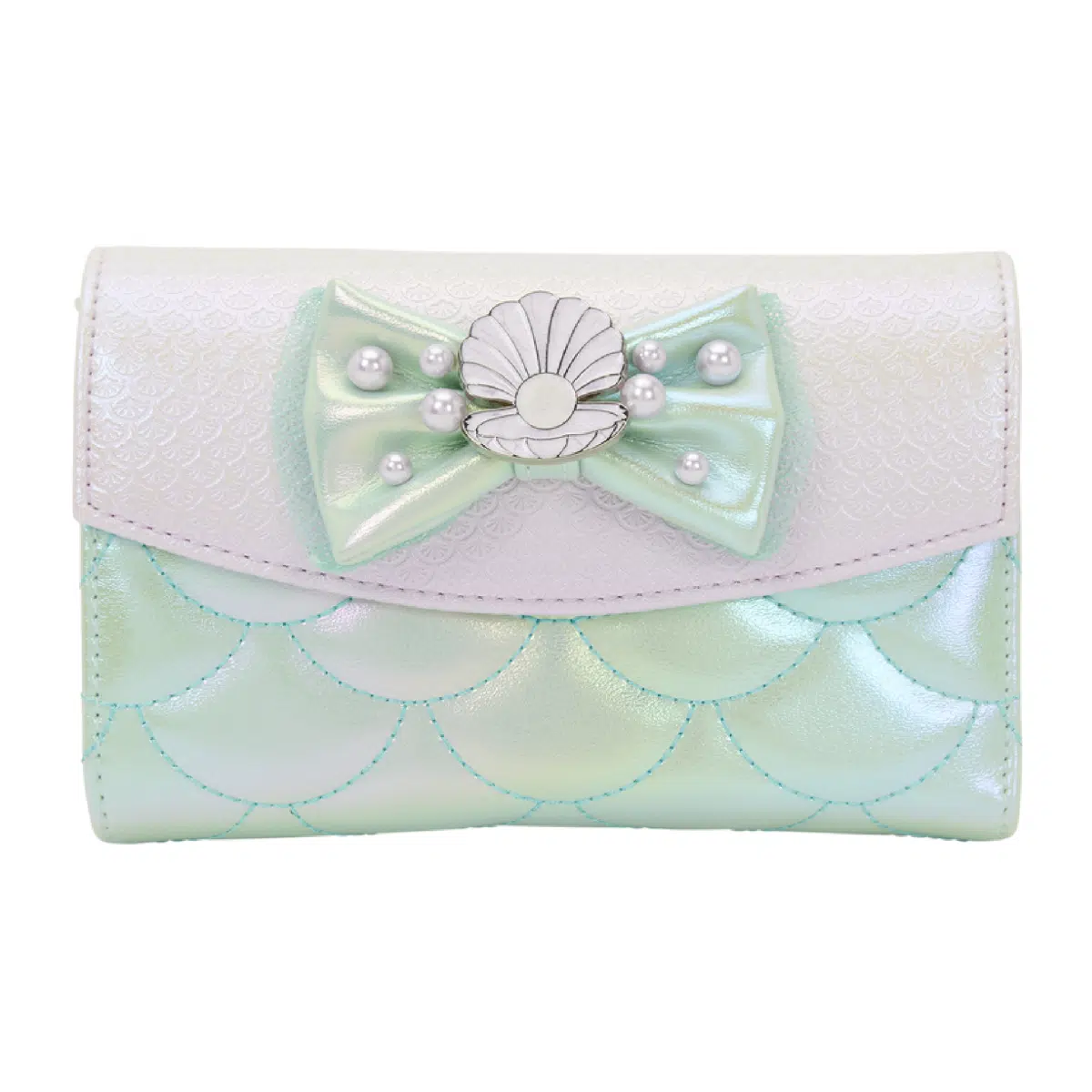 Loungefly The Little Mermaid Iridescent Pearl Flap Wallet