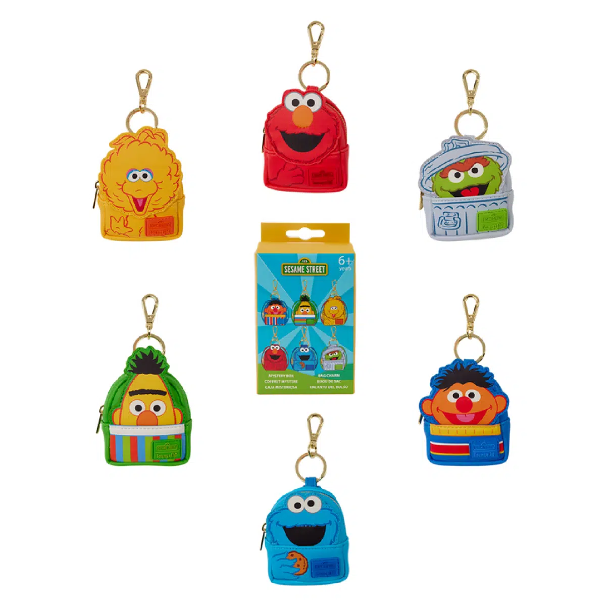 Loungefly Sesame Street Exclusive Cosplay Mystery Mini Backpack Keychain Charm (1 Random Charm Per Box)