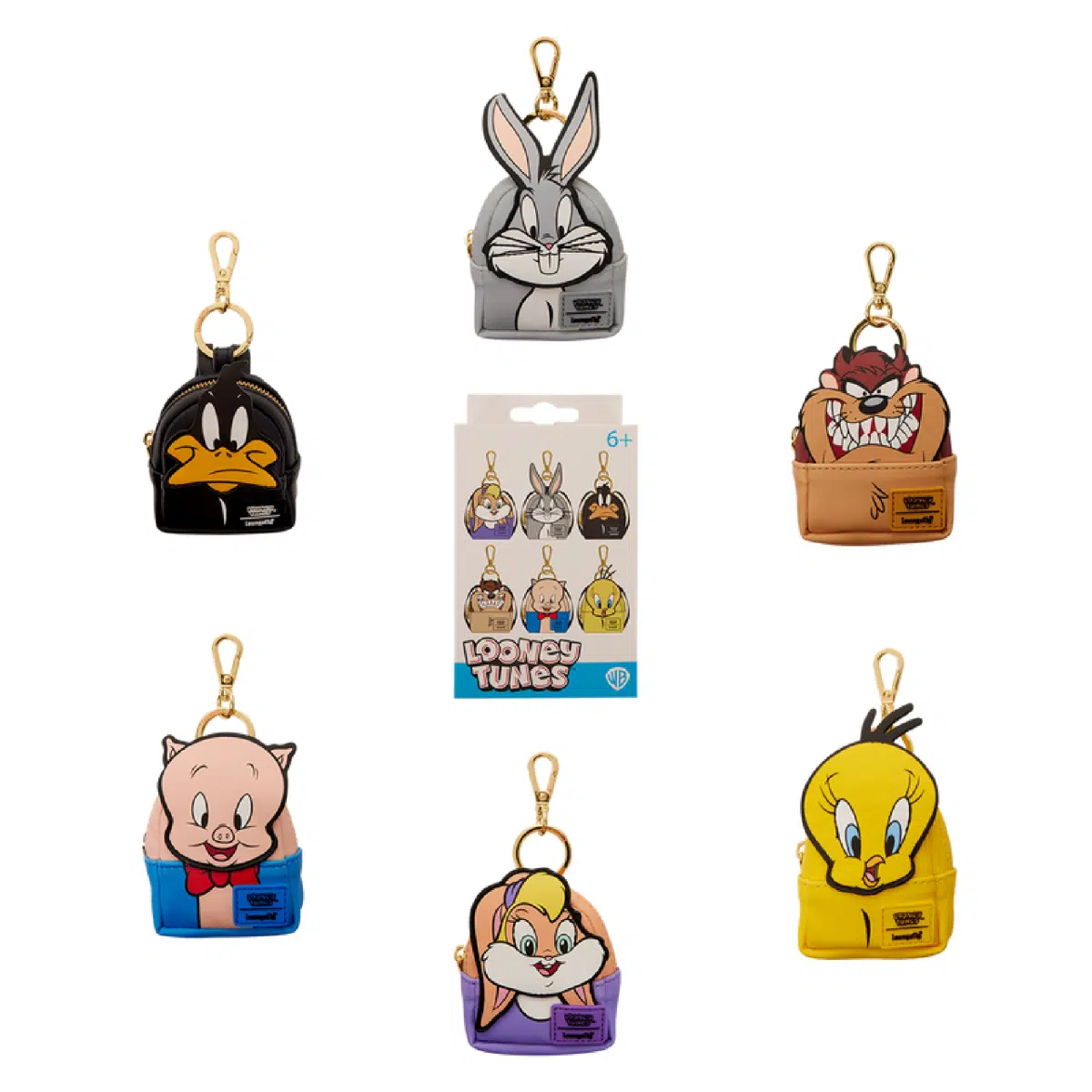 Loungefly Looney Tunes Cosplay Mystery Mini Backpack Keychain Charm (1 Random Charm Per Box)