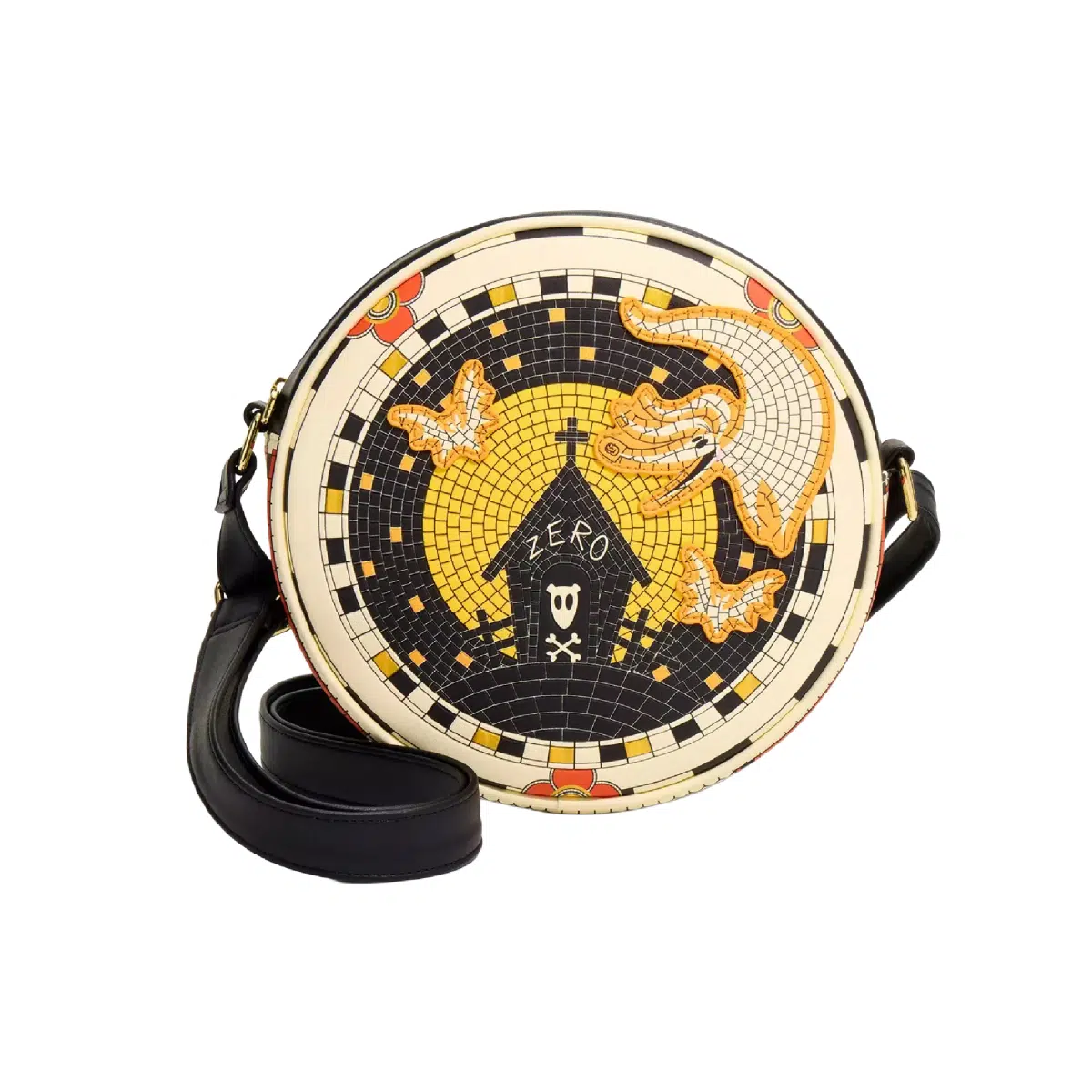 Loungefly Disney The Nightmare Before Christmas Zero Mosaic Crossbody Bag