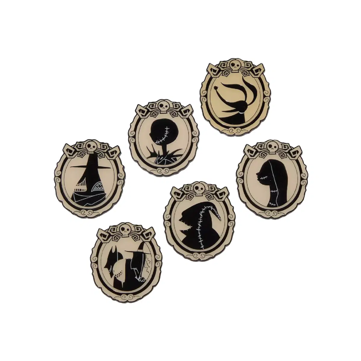 Loungefly Disney The Nightmare Before Christmas Character Cameo Portraits Blind Box Enamel Pin (1 Random Pin Per Box)