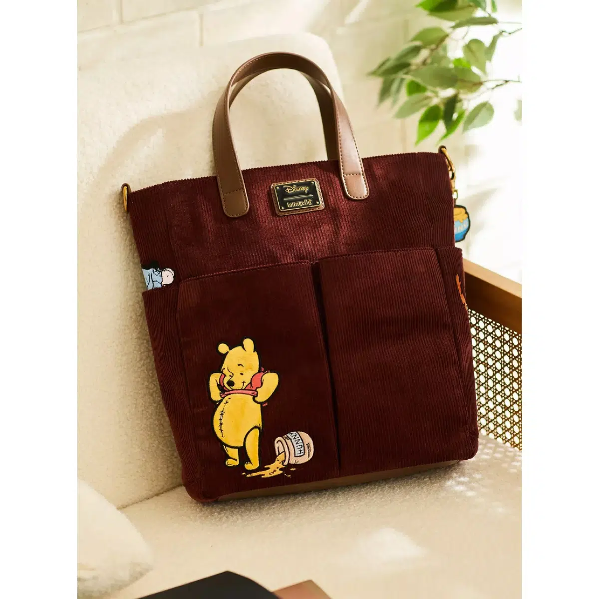 Loungefly Disney Winnie the Pooh Corduroy Tote Bag