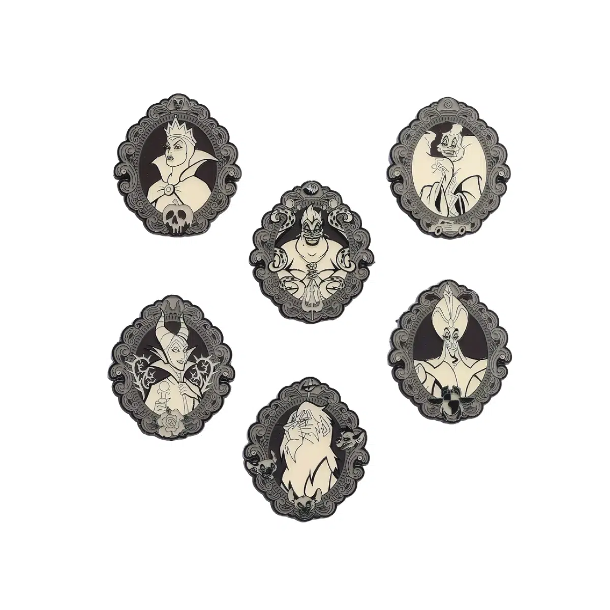 Loungefly Disney Villains Cameos Glow-in-the-Dark Blind Box Enamel Pin (1 Random Pin Per Box)