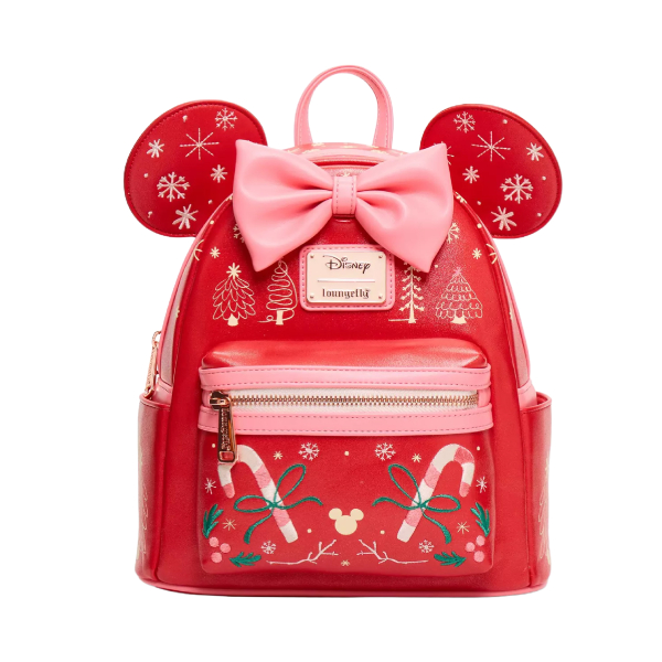 Loungefly Disney Minnie Mouse Candy Cane Mini Backpack
