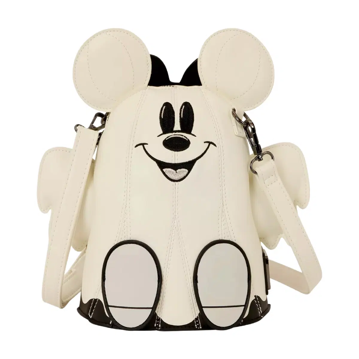 Loungefly Disney Mickey & Minnie Ghost Glow-in-the-Dark Figural Crossbody Bag