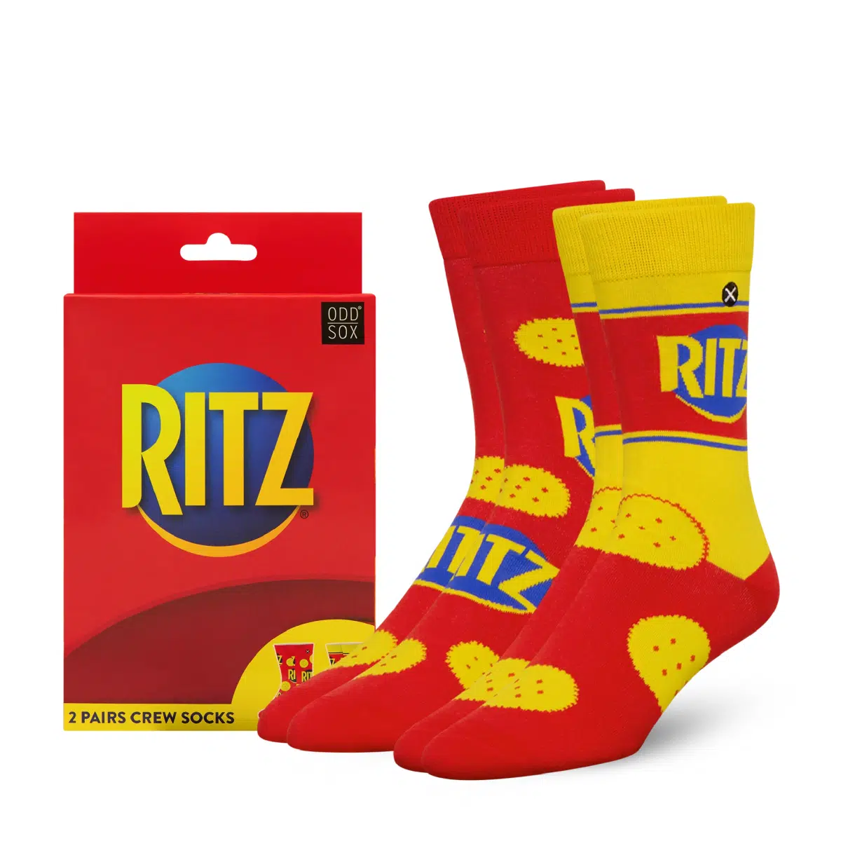 ODDMART Ritz Crew Socks 2-Pack (Size L Fits: Mens 8-12 / Womens 10-13)